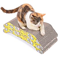 PETTOM Rascador para Gatos Carton Corrugado Reciclable 2 PCS para Gatos Pequeños Medianos Grandes Garra Grind Descanso…